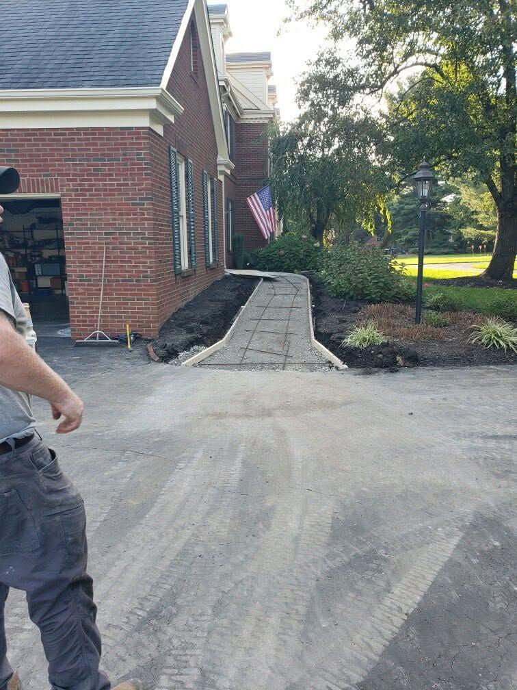 Driveway and walkway base work