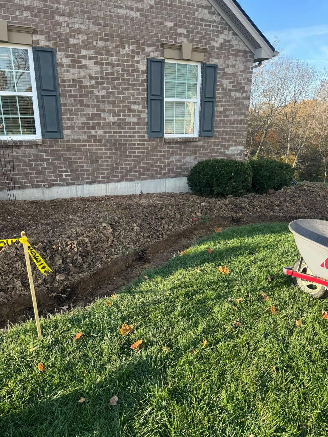 Bed edging and mulch